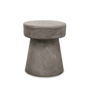 Side Tables: Concrete Side Table / Stool in Grey Mushroom or White