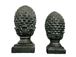 Home Decor: Black Pinecone Orb - More Sizes