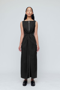 Wynn Hamlyn: Wynn Hamlyn Zipper Knot Dress - Black