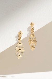 Zoe & Morgan Pisac Earrings - 22k Gold Plate