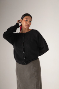 Francie The Fleur Cardigan - Black