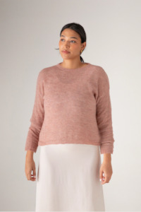 Francie The Feather Knit - Dusk Pink