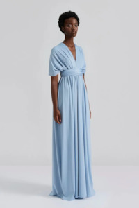 Malina Lola Wrap Dress - Dusty Blue