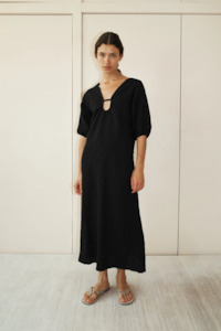 Dresses Nz: Deiji Studios Squared Dress - Black