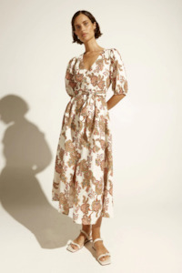 Dresses Nz: Zoe Kratzmann Ebb Dress - K'gari Cream