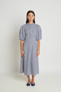 Twenty Seven Names Methinks Dress - Navy Gingham