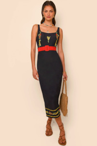 Dresses Nz: Rixo Benedict - Summer Embroidery Black