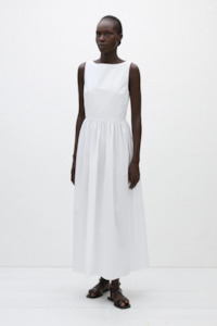 Matteau Tie Back Midi Dress - White