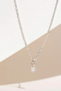 Zoe & Morgan Stella Necklace - Sterling Silver/White Zircon