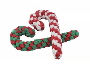 PlayDog: Candy Cane Christmas Rope Toy