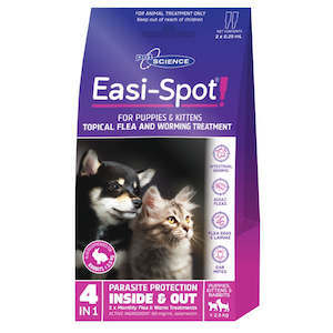 PetScience Easi Spot Kitten and Pups (2 pack) -15mg