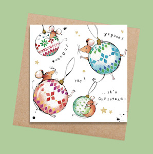 Christmas Baubles Card