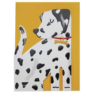 Raspberry Blossom - Dalmation Die Cut Card