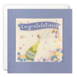 James Ellis - Congratulations Shakies Card (Champagne Bottle)