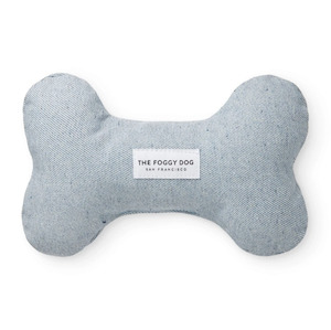 Upcycled Denim Squeaky Bone Dog Toy