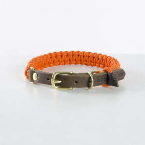 Touch of Leather Dog Collar - Pumpkin