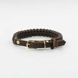 Touch of Leather Dog Collar - Chocolate