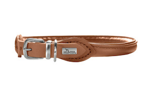 Elk Round and Soft Petit Leather Collar - for smaller dogs