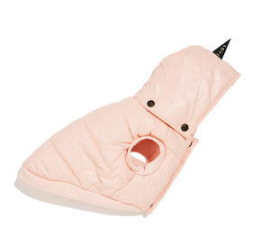 Puffer Coat with Removable Hood - Peach