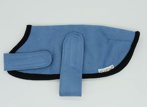 Pet: Soft Blue Faux Suede and Sherpa Walking Coat