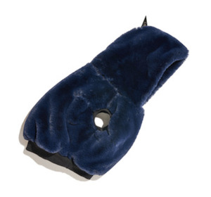 Pet: Faux Fur Hoodie - Navy