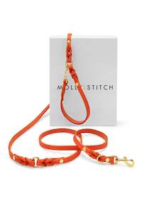 Butter Leather 3 x Adjustable Leash - Mango