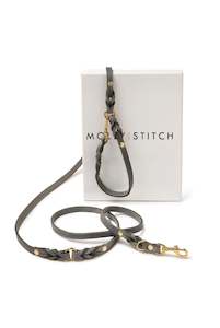 Butter Leather 3 x Adjustable Leash - Timeless Grey