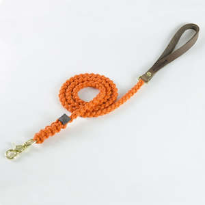 Pet: Touch of Leather Leash - Pumpkin