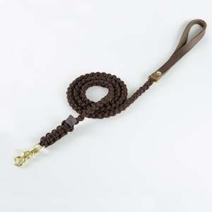 Touch of Leather Leash - Chocolate