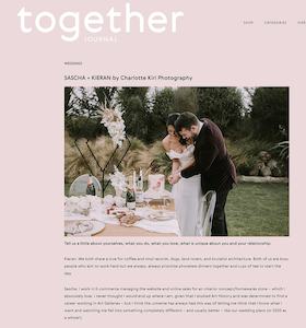 11 Oct Sascha and Kieran’s microwedding featured in Together Journal