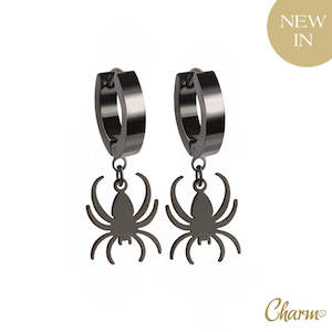 Sleek Spider Hoop Earrings - R4