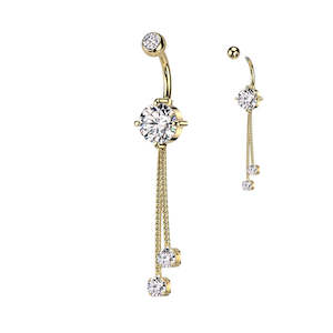 Charlotte Jeweled Navel Bar - P55