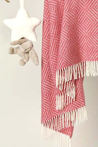 Home Body: MERINO LAMBSWOOL BABY BLANKET | PINK DIAMOND