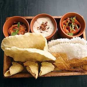 Poppadom platter