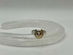 Horseshoe Ring with Morganite and Diamonds