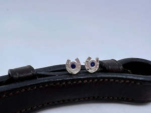 Direct selling - jewellery: Horseshoe Stud Earrings with Gemstone Solitaire