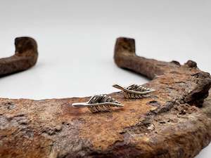 Silver Fern Stud Earrings