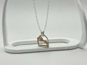 FINE Stirrup Pendant | Jumping Horse