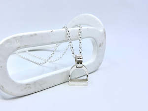 LARGE Stirrup Pendant and Chain Set