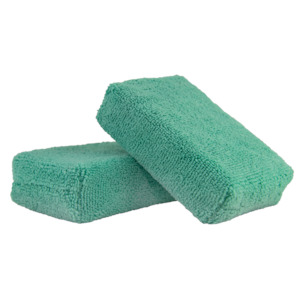 Cleaning: Workhorse Premium Grade Microfiber Applicator (Exterior Paint), Green 5" x 3" x 2.25" (2 Pack)