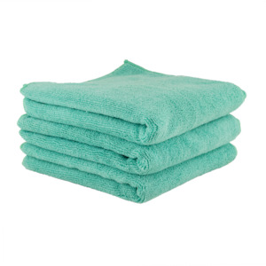 Workhorse Green Professional Grade Microfiber Towel 16"X16" (Exterior) (3 Pack)