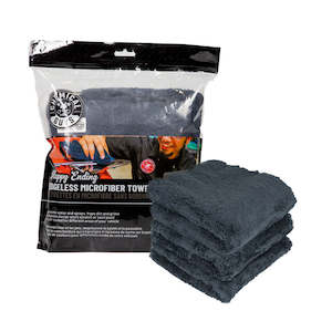 Happy Ending Edgeless Microfiber Towel Black - (3 Pack) NEW