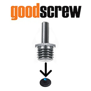 Good Screw- Drill Adaptor Makes Rotary Backing Plates Fit On Any Drill