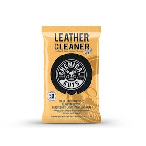 Wipes: Leather Cleaner Car Cleaning Wipes for Leather, Vinyl, and Faux Leather (50 Wipes)