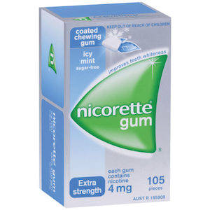 Nicorette – Gum 4mg Icy Mint Extra Strength 105 Pack – Chemist Discounter