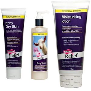 HOPE’S RELIEF COMBO, CREAM 60gm, GOATS MILK BODY WASH 250ml & MOISTURISING…