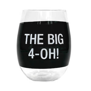 WINE GLASS: THE BIG 4-OH! (BLACK)