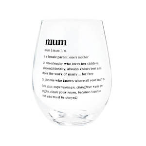 DEFINED MUM WINE GLASS