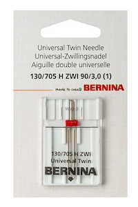 Bernina Sewing Machine Needle 130/705H ZWI Universal Twin 80/2.5mm