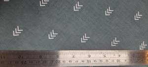 Printed Pin Wale Cord 112cm wide 100% Cotton Teal with Arrows